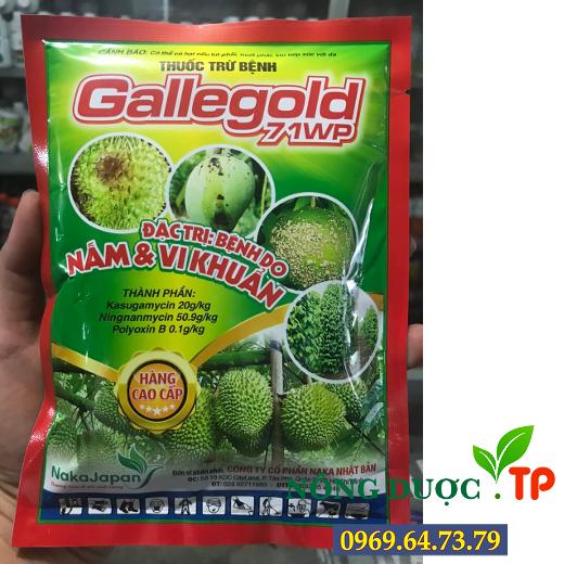 Thuốc trừ bệnh Gallegold 71WP - Đặc trị bệnh do nấm và vi khuẩn - Thán thư - đốm nâu - ghẻ sẹo - sương mai - khô bông___sieuthiphanthuoc.org_