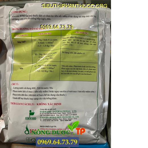 MAIZINE 80WP- Thuốc Diệt Cỏ Chọn Lọc Trên Đất Trồng Mía Và Bắp