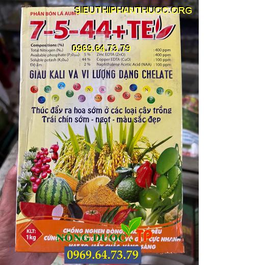 AUMY 7-5-44+TE- Phân Bón Giàu Chelate Kích Ra Hoa Sớm, Chắc Hạt, Màu Đẹp