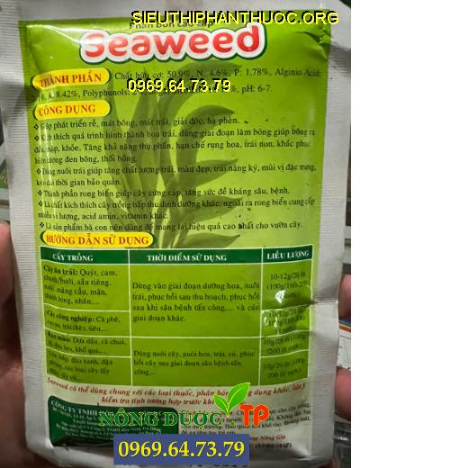 SEAWEED RONG BIỂN CAO CẤP - Nuôi Trái Lớn, Sáng Trái,Nặng Ký