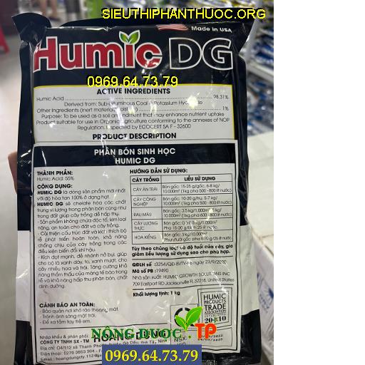 HUMIC POWER DG 98,31%- Phát Rễ, Đẻ Nhánh, Tăng Sinh Trưởng