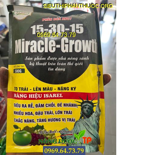 MIRACLE GROWTH 15-30-15+ Phân Bón Cao Cấp Giúp Đậu Trái, Dưỡng Bông, Chắc Quả