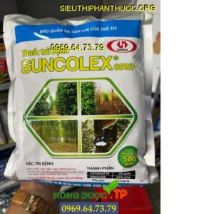 SUNCOLEX 68WP tác dung lưu dẫn mạnh hấp thu nhanh và lưu chuyể tới khắp các bộ phận của cây trồng, bảo vệ cây trồng và tiêu diệt tế bào nấm bệnh bằng 2 cơ chế độc đáo