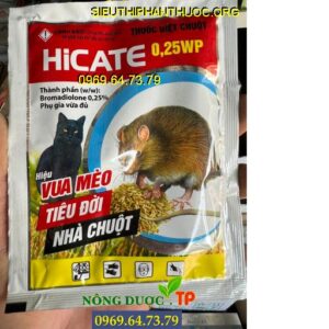 HICATE 25WP - Thuốc Diệt Chuột Cực Mạnh Dạng Bột Trộn Mồi Chuột Ăn Chết Ngay