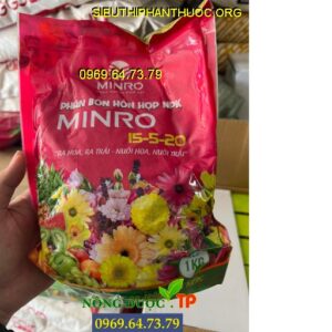 MINRO 15-5-20 - Giúp Cây Ra Hoa, Ra Trái Đồng Loạt, Lá Xanh Mướt, Bộ Rễ Khỏe