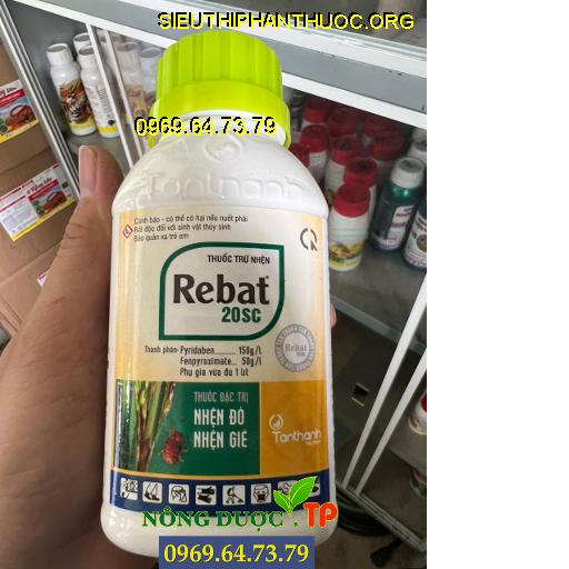 Rebat 20SC là thuốc đặc trị nhện gié, nhện đỏ, bọ xít muỗi thế hệ mới nhất, có tác động tiếp xúc, lưu dẫn, hiệu lực cao đối với tất cả các giai đoạn sinh trưởng của côn trùng.