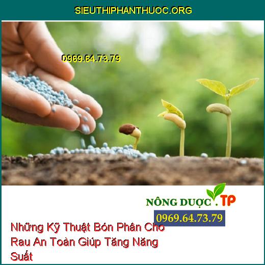 Những Kỹ Thuật Bón Phân Cho Rau An Toàn Giúp Tăng Năng Suất