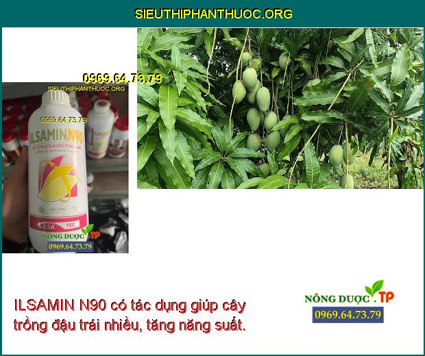 ILSAMIN N90 có tác dụng giúp cây trồng đậu trái nhiều, tăng năng suất.