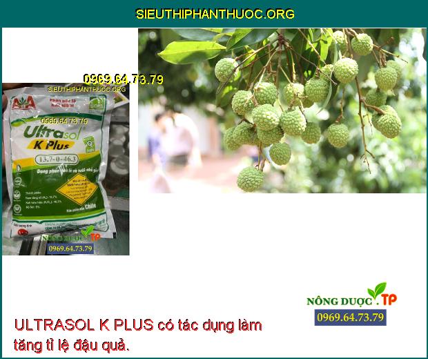 ULTRASOL K PLUS có tác dụng làm tăng tỉ lệ đậu quả.