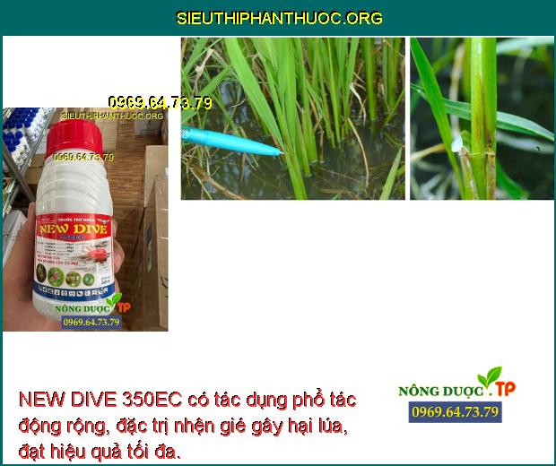 NEW DIVE 350EC có tác dụng phổ tác động rộng, đặc trị nhện gié gây hại lúa, đạt hiệu quả tối đa.