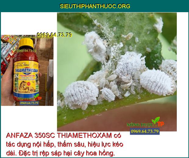 ANFAZA 350SC THIAMETHOXAM có tác dụng nội hấp, thấm sâu, hiệu lực kéo dài. Đặc trị rệp sáp hại cây hoa hồng.