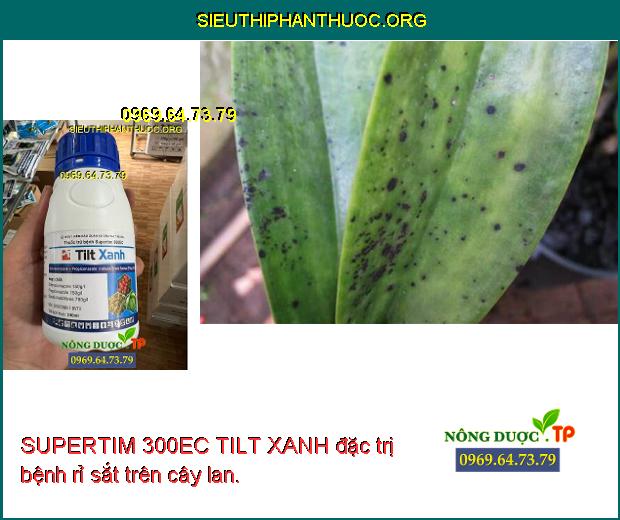 SUPERTIM 300EC TILT XANH đặc trị bệnh rỉ sắt trên cây lan.